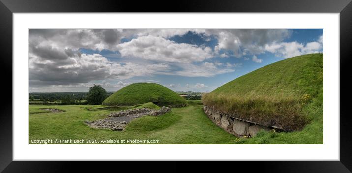 Knowth Neolithic Passage Tomb, Main Mound in Ireland Framed Mounted Print by Frank Bach