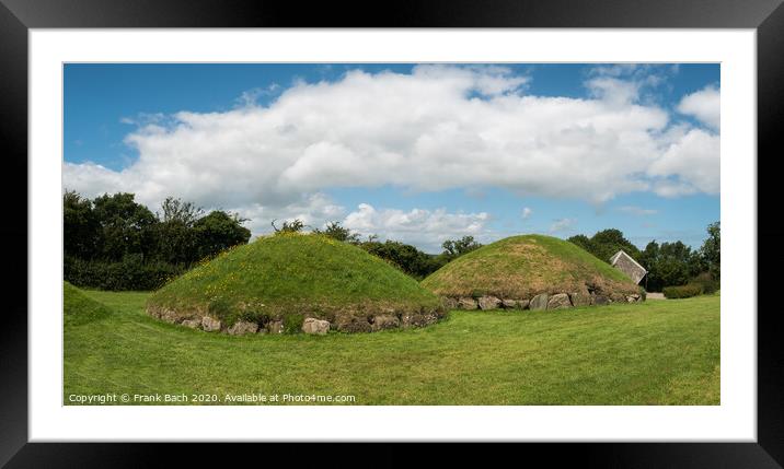 Knowth Neolithic smaller Mounds Ireland Framed Mounted Print by Frank Bach