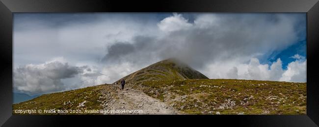 The road to Croagh Patrick 200 m from the top, Ireland Framed Print by Frank Bach