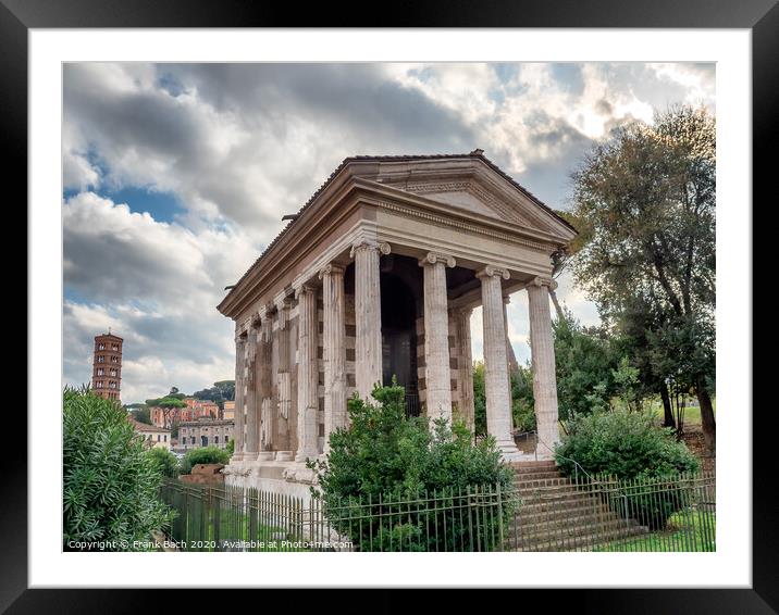 Portuno Temple in ancient Rome, Italy Framed Mounted Print by Frank Bach