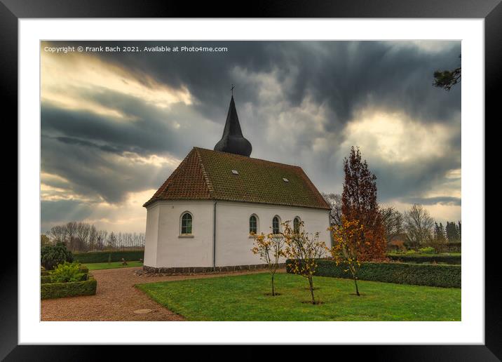 Vantore church near Nysted on Lolland in rural Denmark Framed Mounted Print by Frank Bach