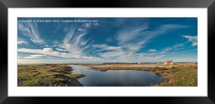 Oddesund panorama at a fjord in rural Denmark Framed Mounted Print by Frank Bach