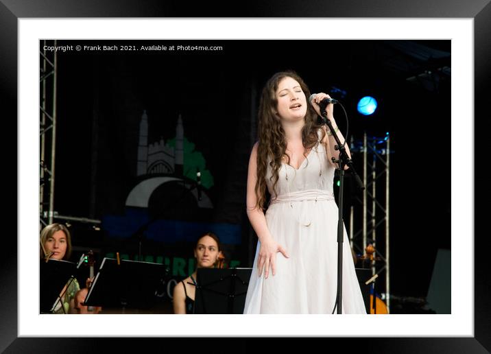 CAMBRIDGE UK  JULY 28 2007: Rachel Unthank, English traditional  Framed Mounted Print by Frank Bach
