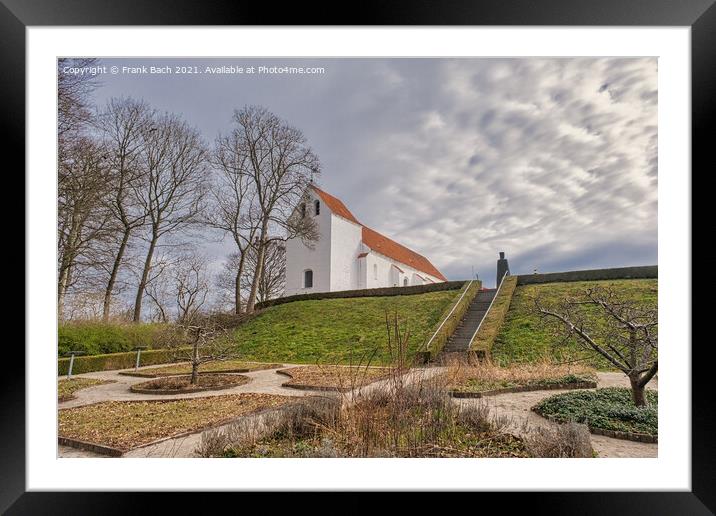 Asmild old monastery church in Asmild, Denmark Framed Mounted Print by Frank Bach