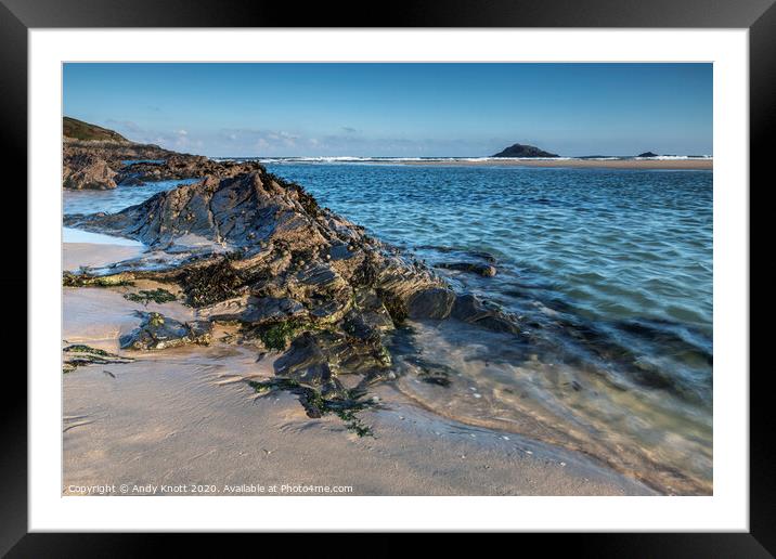 Crannock bay, Cornwall Framed Mounted Print by Andy Knott