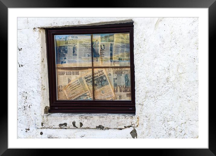 Window News Framed Mounted Print by Richard Ashbee