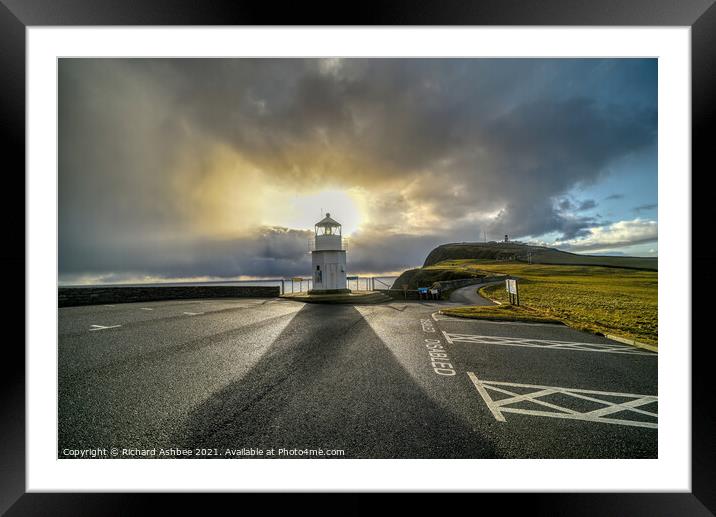 Old Muckle Roe Lighthouse, Shetland Framed Mounted Print by Richard Ashbee
