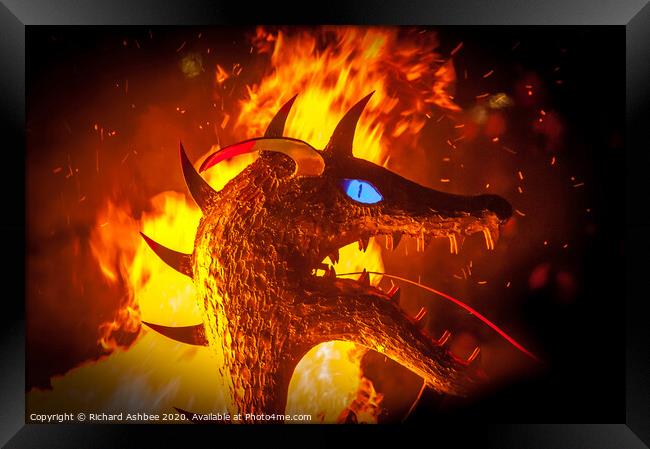 Fiery Dragon Framed Print by Richard Ashbee