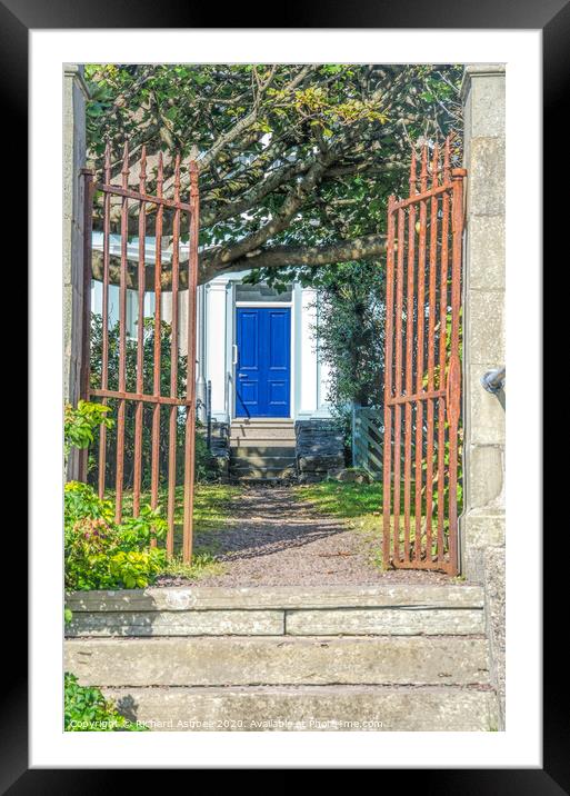 The Shetland Blue door Framed Mounted Print by Richard Ashbee