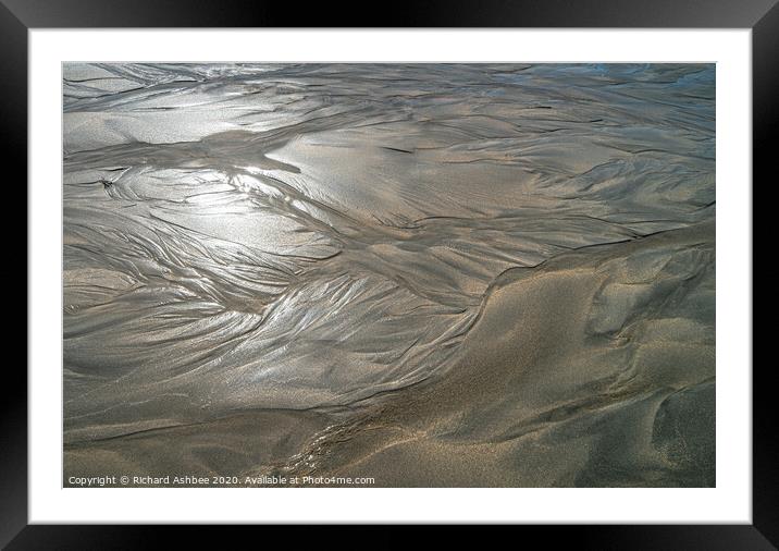 Sand Pattern Framed Mounted Print by Richard Ashbee