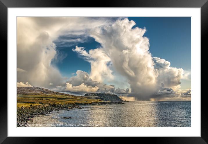 Spectacular  winter cloud formation Framed Mounted Print by Richard Ashbee