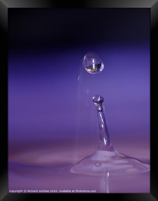 Water droplet Framed Print by Richard Ashbee