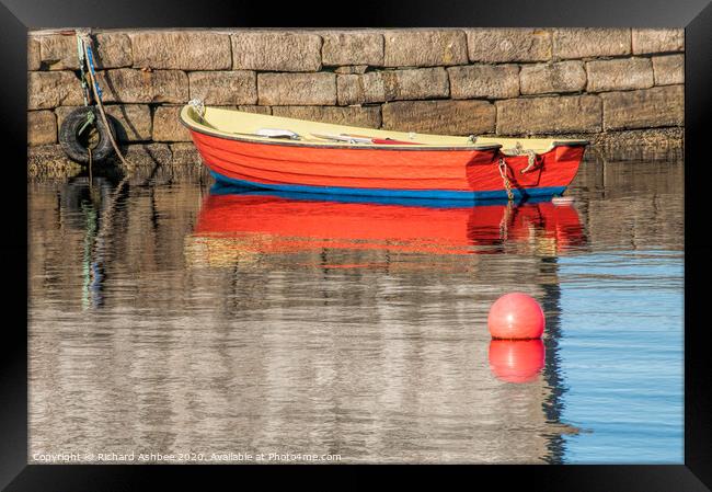 The red fishing boat Framed Print by Richard Ashbee