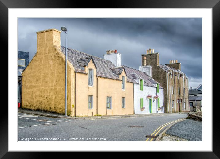 Scalloway Main Street Framed Mounted Print by Richard Ashbee