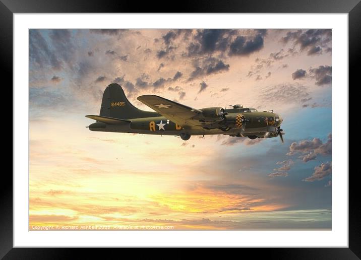 B17 Mission complete Framed Mounted Print by Richard Ashbee