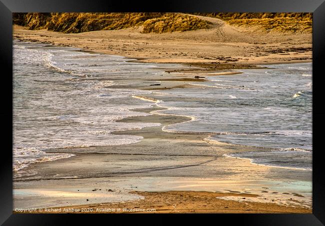 Two tides meet Framed Print by Richard Ashbee