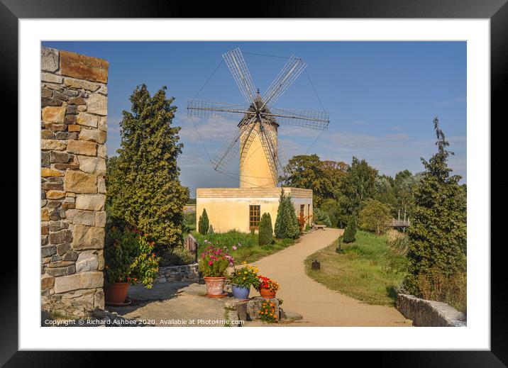 Windmill in woodland Framed Mounted Print by Richard Ashbee