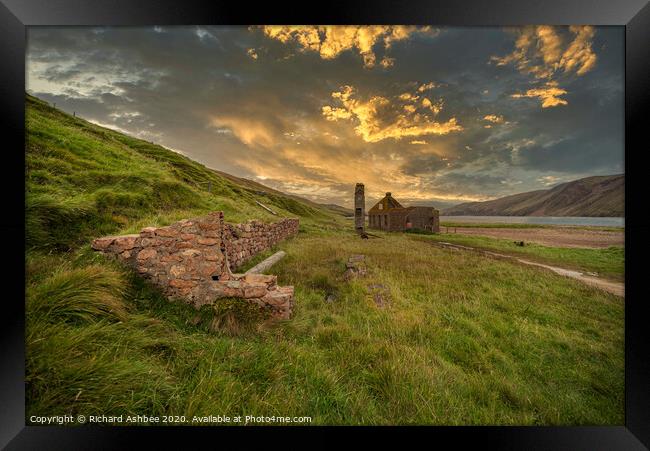 The old fishing station at Heylor Shetland  Framed Print by Richard Ashbee