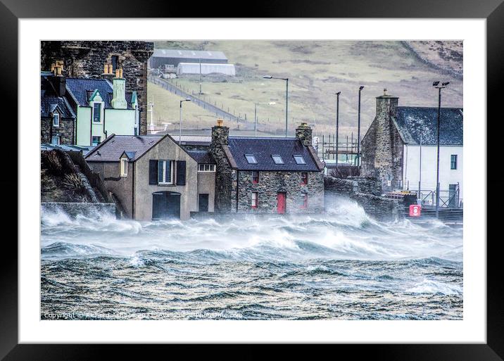 Stormy seas at Scalloway, Shetland Framed Mounted Print by Richard Ashbee