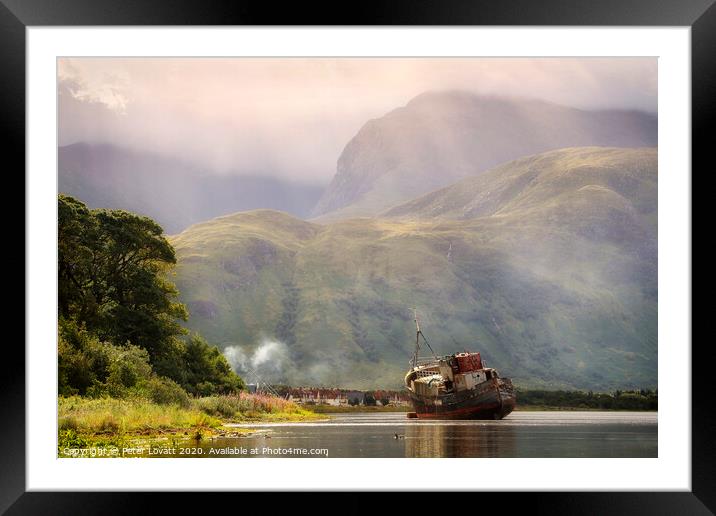 Abandoned Trawler at Corpach Framed Mounted Print by Peter Lovatt  LRPS