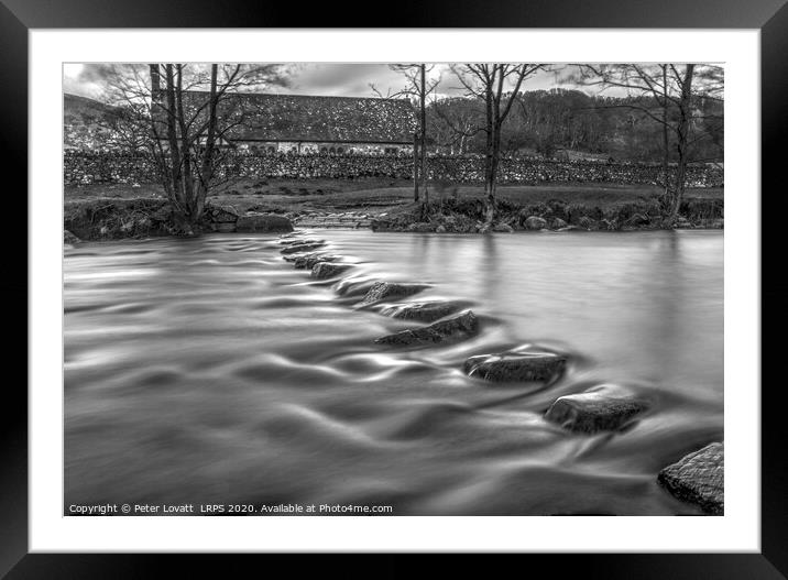 Stepping Stones Framed Mounted Print by Peter Lovatt  LRPS