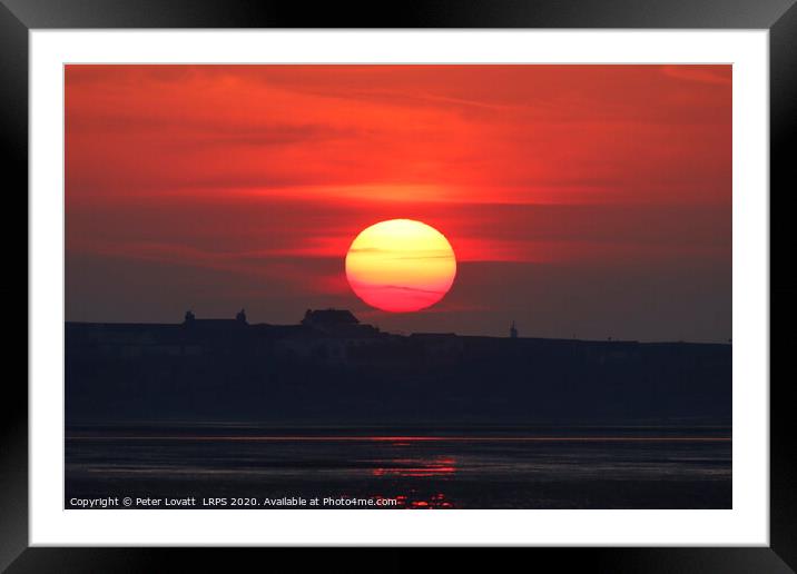 Sunset over Hilbre Island Framed Mounted Print by Peter Lovatt  LRPS