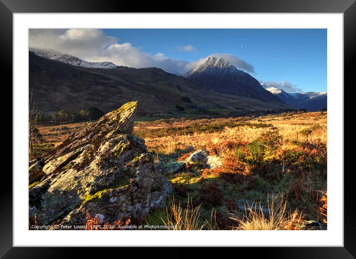 Ogwen Valley, Snowdonia, North Wales Framed Mounted Print by Peter Lovatt  LRPS