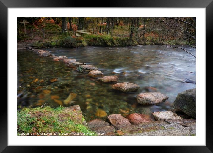 Stepping Stones, Lake District Framed Mounted Print by Peter Lovatt  LRPS