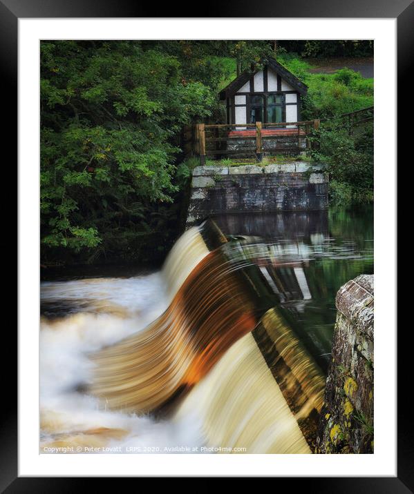 Weir at Lake Vyrnwy Framed Mounted Print by Peter Lovatt  LRPS