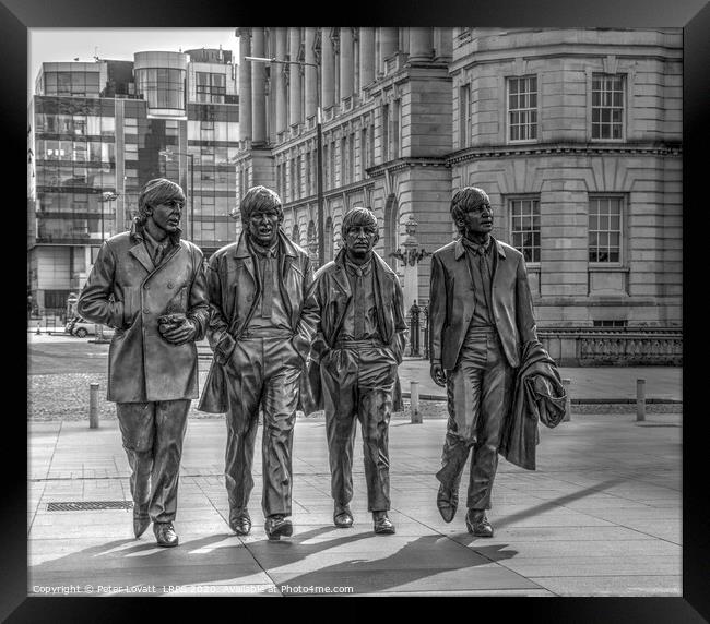 Bronze statues of The Beatles in Liverpool Framed Print by Peter Lovatt  LRPS