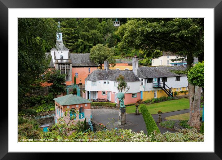 Portmeirion Village Framed Mounted Print by Peter Lovatt  LRPS