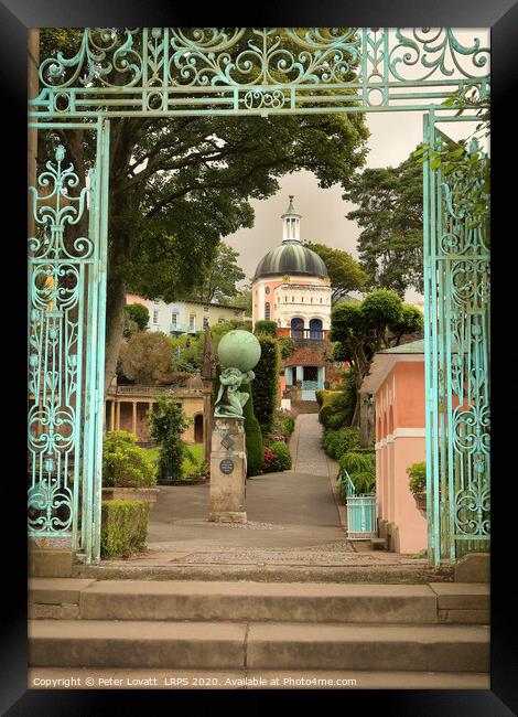 Portmeirion - View towards the Dome Framed Print by Peter Lovatt  LRPS