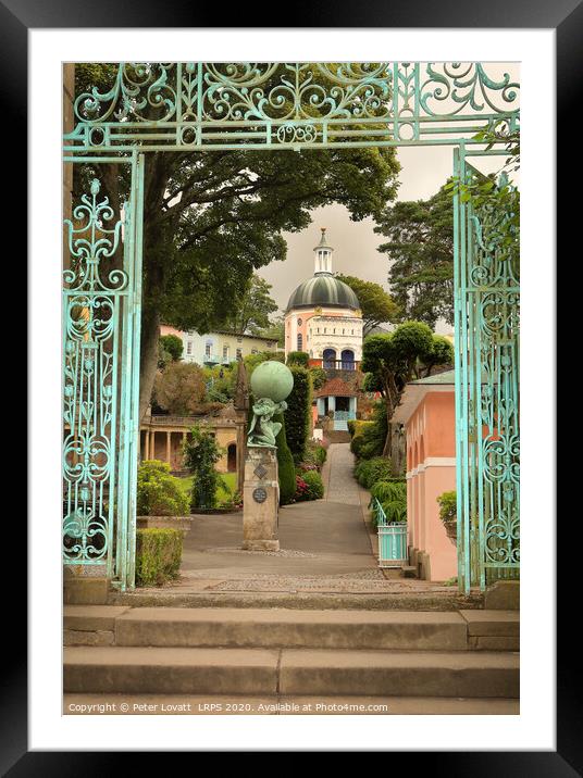 Portmeirion - View towards the Dome Framed Mounted Print by Peter Lovatt  LRPS