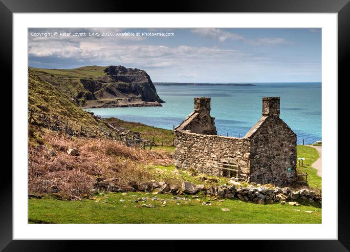Ruin of Ty Hen farmhouse, Nant Gwrtheyrn Framed Mounted Print by Peter Lovatt  LRPS