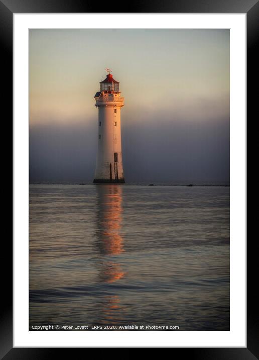 Fort Perch Rock Lighthouse Sunrise Framed Mounted Print by Peter Lovatt  LRPS