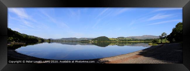 Panoramic view of Bala Lake (Llyn Tegid), Wales  Framed Print by Peter Lovatt  LRPS