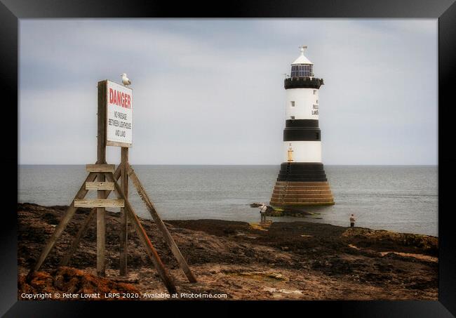 Trwyn Du Lighthouse, Penmon, Anglesey Framed Print by Peter Lovatt  LRPS