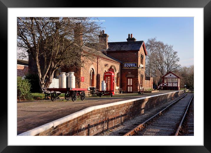 Hadlow Road Railway Station, Wirral (Preserved) Framed Mounted Print by Peter Lovatt  LRPS