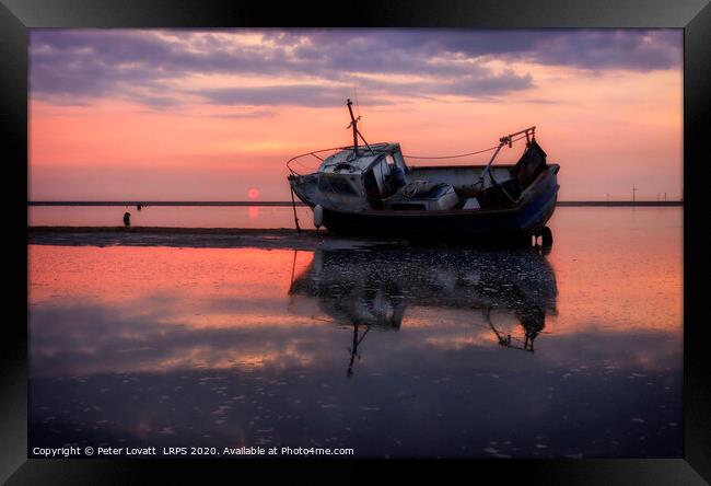 Sunset at Meols, Wirral Framed Print by Peter Lovatt  LRPS