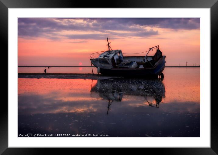 Sunset at Meols, Wirral Framed Mounted Print by Peter Lovatt  LRPS