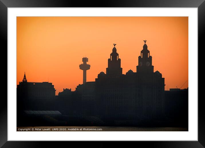 Royal Liver Building, early morning Framed Mounted Print by Peter Lovatt  LRPS