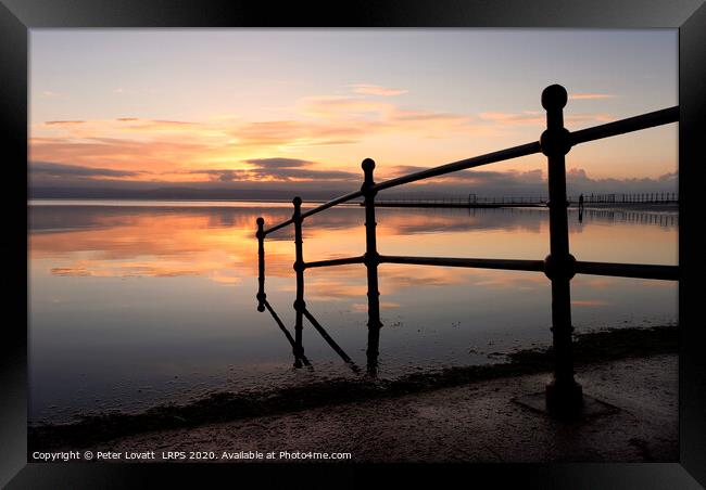 West Kirby Marine Lake Sunset, Wirral Framed Print by Peter Lovatt  LRPS