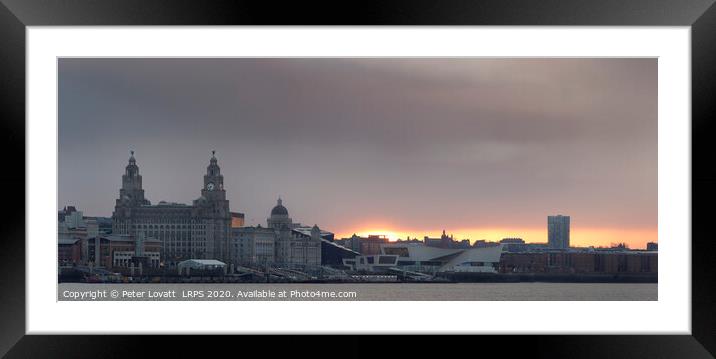 Liverpool Waterfront Sunrise Framed Mounted Print by Peter Lovatt  LRPS