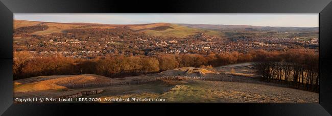 Panoramic Image of the Town of Buxton - December 2 Framed Print by Peter Lovatt  LRPS