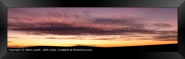 Axe Edge Moor Dawn Panoramic Framed Print by Peter Lovatt  LRPS