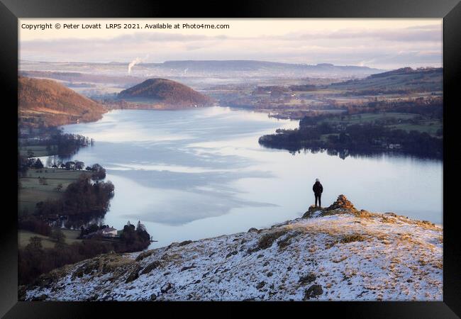 Ullswater - A Winter View from Hallin Fell Framed Print by Peter Lovatt  LRPS