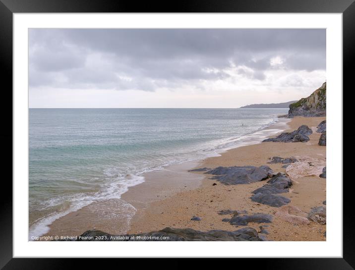 Waves, Start Point, Slapton, Devon, Framed Print Framed Mounted Print by Richard Fearon