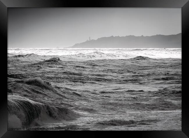 Stormy Start Bay Framed Print by Richard Fearon