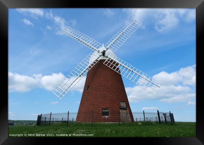 Halnaker Windmill Framed Print by Peter Barber