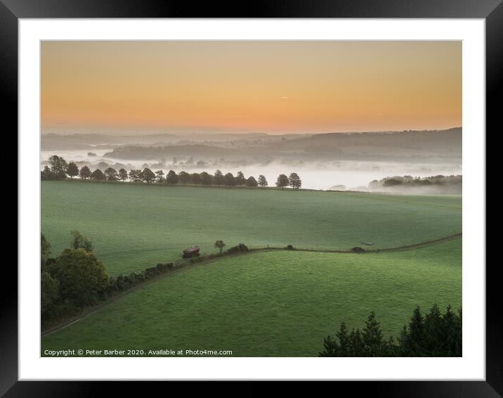 South Downs Farm Framed Mounted Print by Peter Barber
